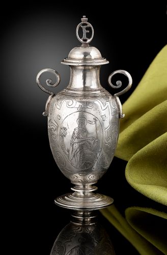 A rare Silver altar bottle for holy oil, Spanish c.1620