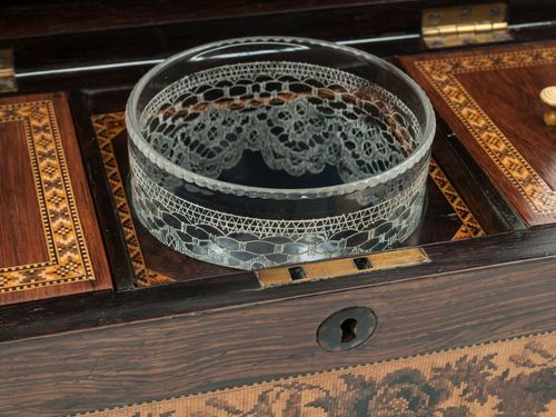 Tunbridge Ware Rosewood Tea Caddy Muckross Abbey