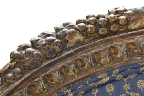 6 Antique Gilt and Upholstered Dining Chairs