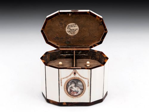 Ivory & Tortoiseshell Tea Caddy