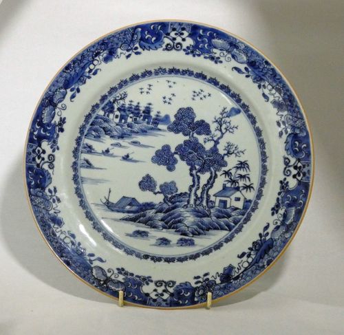Chinese Qianlong Export ware Blue and White Charger
