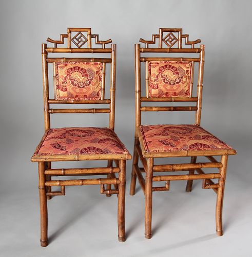 Pair of Victorian Bamboo Side Chairs