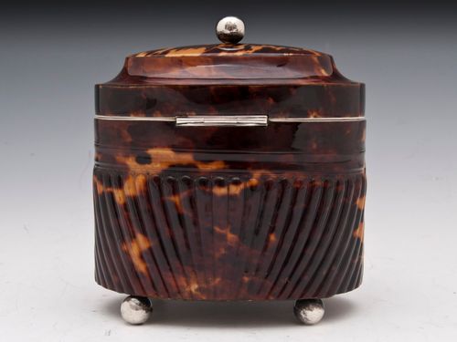 Pressed Oval Tea Caddy