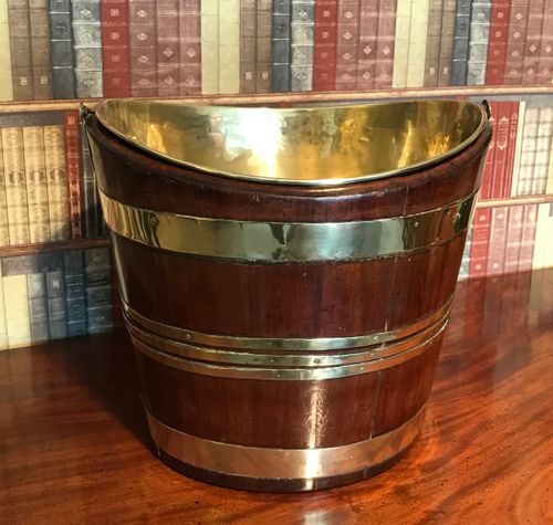 George III Brass Bound Mahogany Oyster Bucket