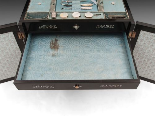 Ebony Sewing Jewellery Writing Cabinet