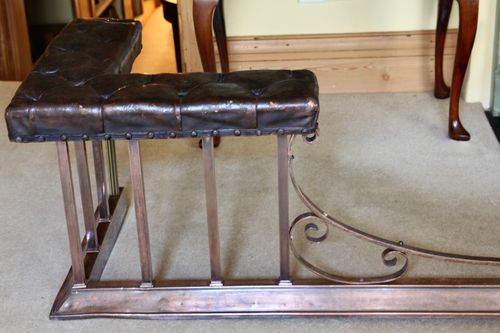 Late 19th Century Copper & Leather Club Fender