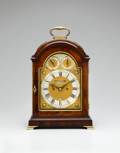 A George III mahogany bracket clock.