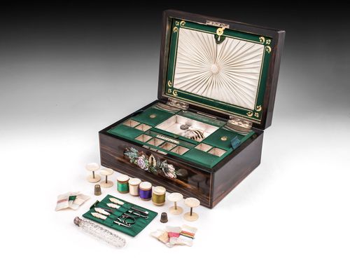 Antique Coromandel Sewing Box