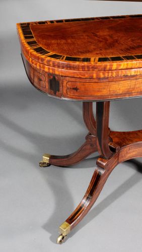 Regency pair of card tables with matching sofa table