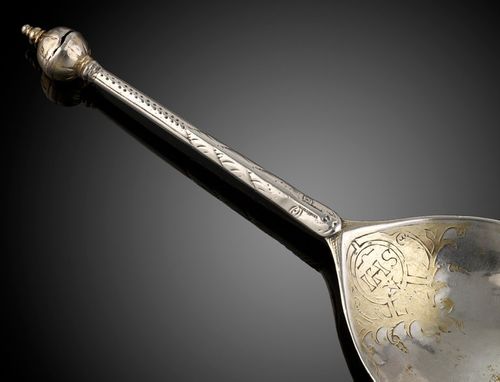 A rare early Norwegian silver and parcel gilt spoon, Circa 1590