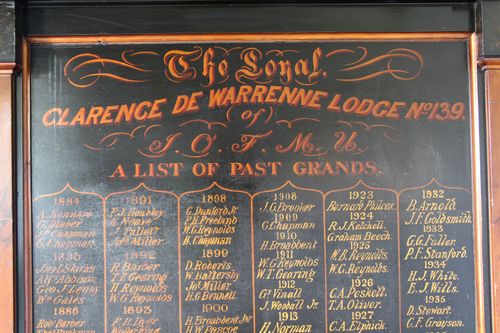 Antique Freemasonry Panelled List of Past Grands