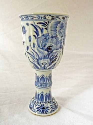 Kangxi blue and white porcelain antique goblet