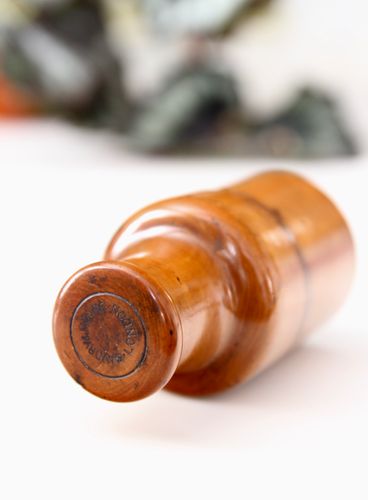 Small Treen Boxwood Bottle Holder