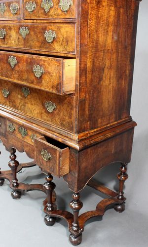 Queen Anne Walnut Chest on Stand