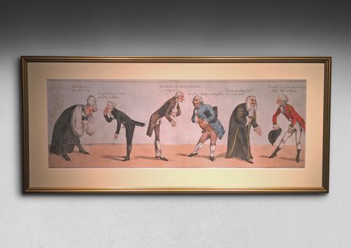 Framed section of long engraving ‘The Princes Bow’