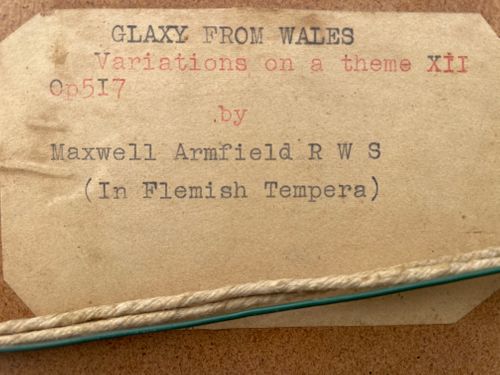 Maxwell Armfield - Glaxy in Wales - tempera