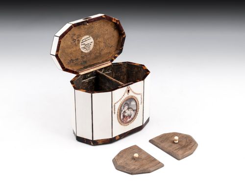 Ivory & Tortoiseshell Tea Caddy
