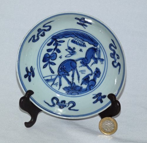 Ming 16th century Blue and White deep Saucer