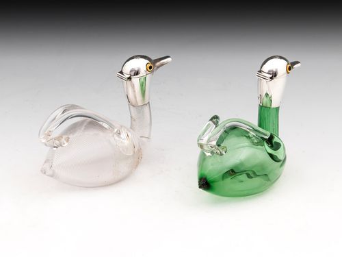 Antique Duck Liqueur Decanters
