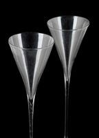 Unusual pair of tall Dutch toasting glasses