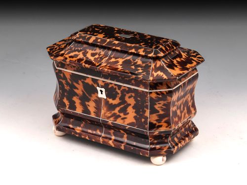 Antique Tortoiseshell Tea Caddy