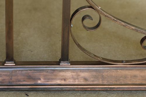 Late 19th Century Copper & Leather Club Fender