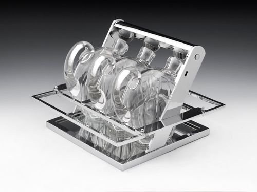 Art Deco Jacques Adnet Chromium Tantalus