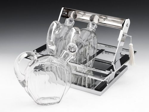 Art Deco Jacques Adnet Chromium Tantalus