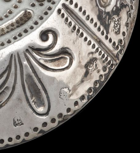 A Charles I silver Saucer Dish with scrolled handles