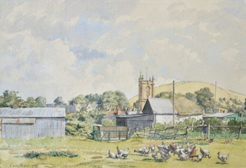 Randolph Schwabe - Chickens, Cerne Abbas
