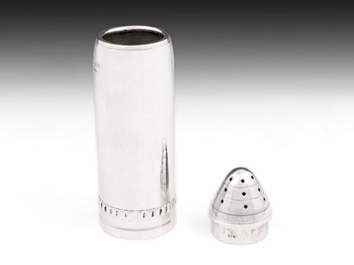 Artillery Shell Sterling Silver Novelty Sugar Shaker