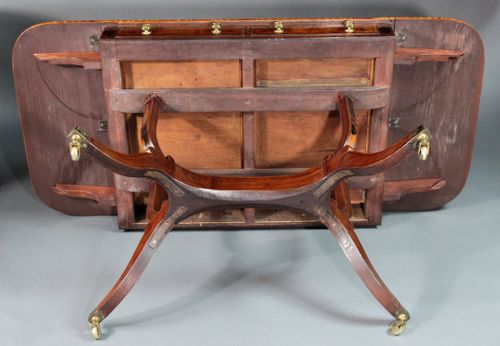 Regency pair of card tables with matching sofa table