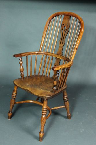 Pair of Yew Wood Windsor Chairs