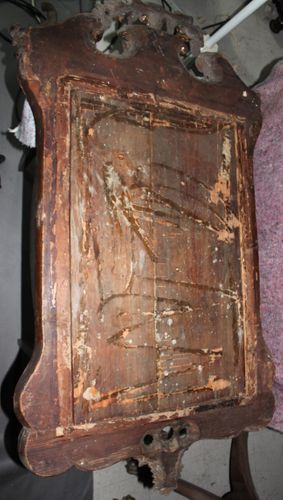 Antique parcel gilt mirror