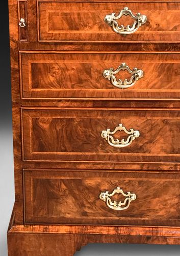 18th Century Figured Walnut Bureau