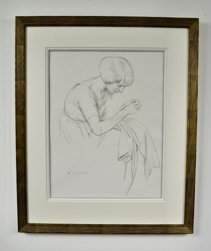 Randolph Schwabe - Birdie Sewing - Pencil