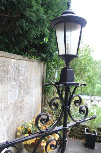 Large Antique Cast Iron Exterior Lantern