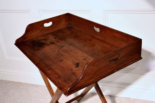 19th Century Oak Butler's Tray on Stand 