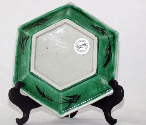 kangxi Biscuit Porcelain Famille verte Shaped Dish