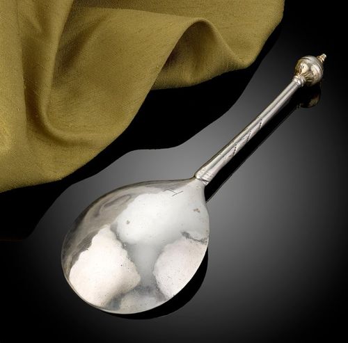 A rare early Norwegian silver and parcel gilt spoon, Circa 1590