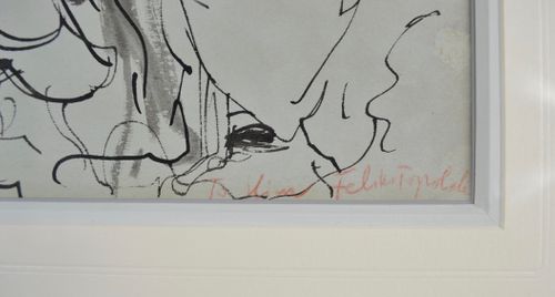 Feliks Topolski - Coronation Lifeguard Escort - watercolour