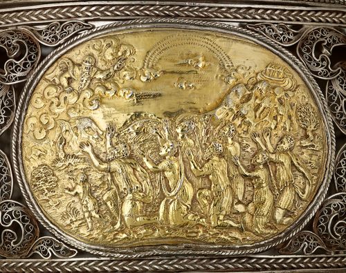 An extremely rare and unusual Silver filigree Toilet Box