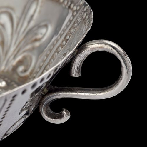 A Charles I silver Saucer Dish with scrolled handles
