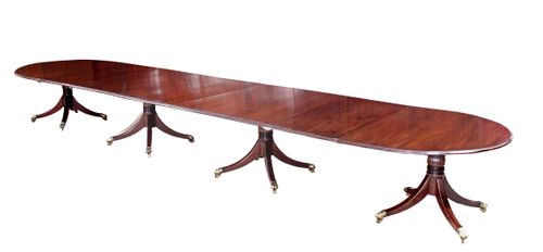 George III four pedestal dining table
