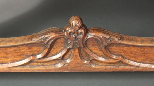 Neo-Gothic carved oak writing table