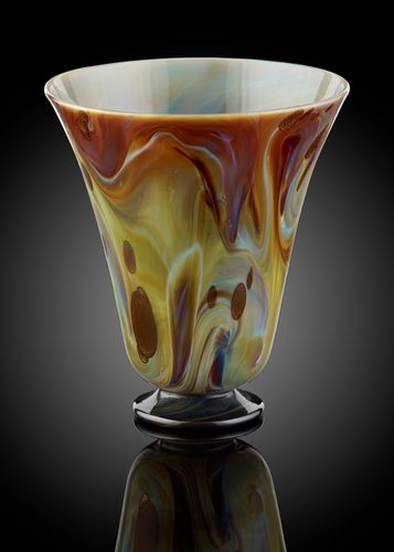 A Chalcedony Glass Beaker, with Aventurine Inclusions; Venice, 17th century