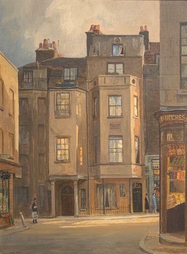 Rex Vicat Cole - Shepherd's Market, Mayfair, oil on board
