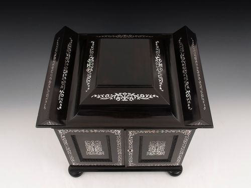 Ebony Sewing Jewellery Writing Cabinet