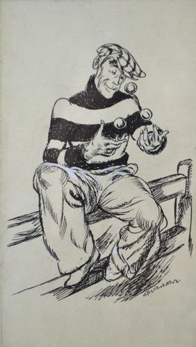 Steven Spurrier - Charlie Chaffinch - original pen & ink illustration