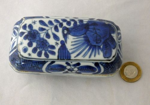 Ming c1610 - Wanli - Kraak Blue and White Porcelain Betel Nut Box